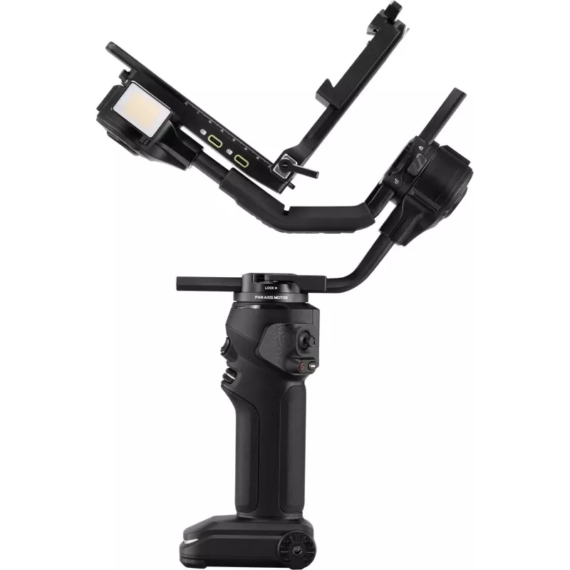 ZHIYUN CRANE 4 COMBO 3 ašių kameros gimbalo stabilizatorius, 6kg keliamoji galia, 12h baterija, jutiklinis ekranas ir papildoma šviesa, juodas