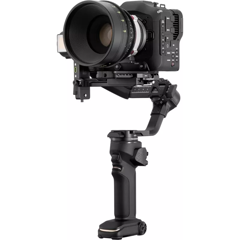 ZHIYUN CRANE 4 COMBO 3 ašių kameros gimbalo stabilizatorius, 6kg keliamoji galia, 12h baterija, jutiklinis ekranas ir papildoma šviesa, juodas
