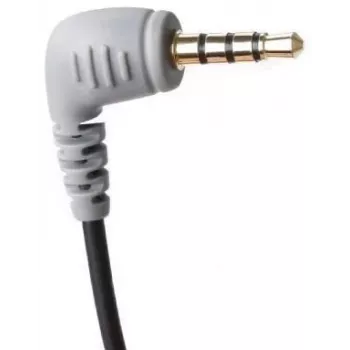 BOYA BY-CIP2 3,5 mm TRS į TRRS adapterio laidas išmaniesiems telefonams, planšetėms, nešiojamiesiems kompiuteriams - 6 cm, auksu padengtas, juodas