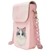 Nimmy Big Eyed Pet 2.0 Cat telefonų dėklas su petnešėle - rožinė kryžminė rankinė išmaniesiems iki 6,7 colio