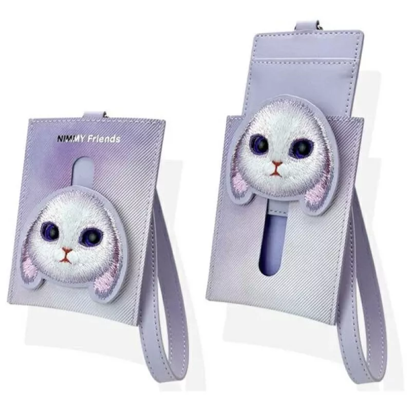 Nimmy Big Eyed Pet 2.0 Rabbit kortelių laikiklis piniginė, violetinė