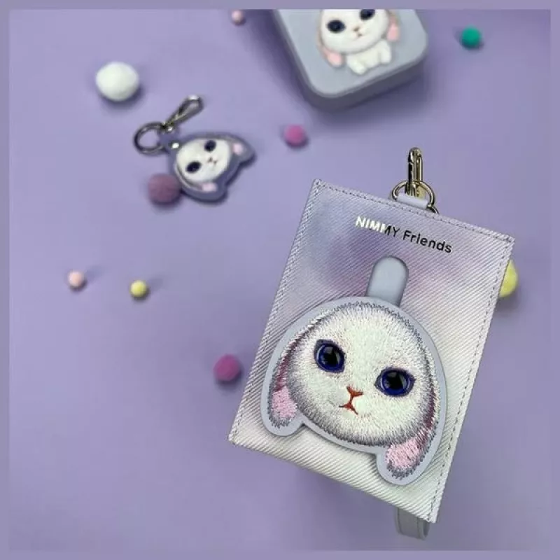 Nimmy Big Eyed Pet 2.0 Rabbit kortelių laikiklis piniginė, violetinė