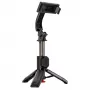 ACEFAST E42 Selfie lazdelė su trikojais ir Bluetooth nuotolinio valdymo pulteliu, 63 cm, juoda