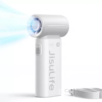 JISULIFE Life9 3600mAh nešiojamas ventiliatorius su power bank funkcija – pilka