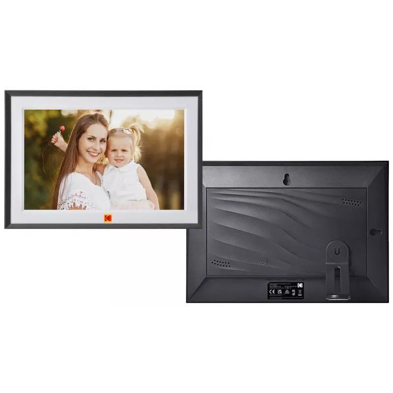 KODAK RCF-1018 10,1 colio Wi-Fi skaitmeninis nuotraukų rėmelis su IPS jutikliniu ekranu, 16GB, juodas