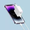 Cuktech A19 30W GaN sieninis įkroviklis USB-A + USB-C - baltas