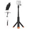 TELESIN vandeniui atspari lazda su nuotolinio valdymo pulteliu, skirta DJI Osmo Action kameroms, 15m IPX8, ištraukiama iki 60cm, juoda