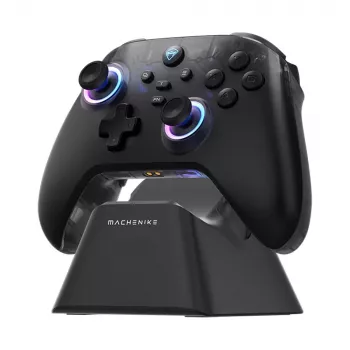 Machenike G3 V2 belaidis žaidimų pultas su įkrovimo stotele, skirtas PC, Switch, mobiliesiems - juoda