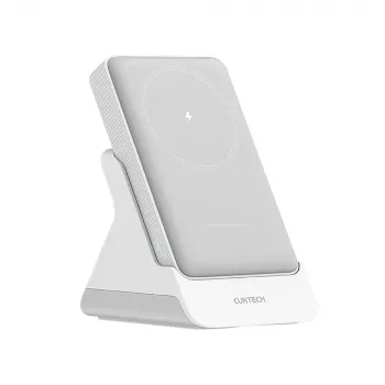 CUKTECH WPB100N Magnetinė belaidė power bank 10000 mAh 20W su stoveliu - balta