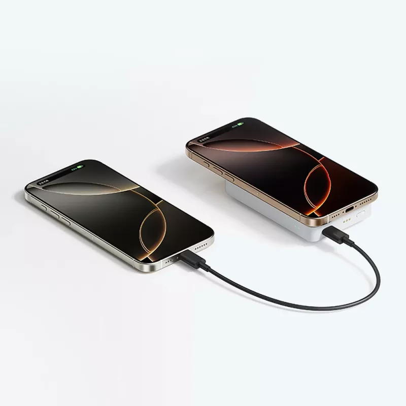 CUKTECH WPB100N Magnetinė belaidė power bank 10000 mAh 20W su stoveliu - balta