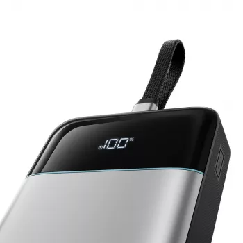 CUKTECH LPB252N 25000mAh 120W Power Bank su įmontuotu USB-C laidu, pilka