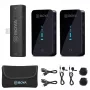 BOYA BY-XM6-S4 2.4GHz dviejų kanalų belaidė lavalier mikrofonų sistema su USB-C, skirta fotoaparatams, išmaniesiems telefonams ir kompiuteriams