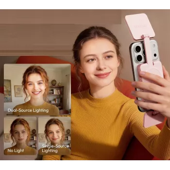 ULANZI GL01 GlowUp MagSafe LED apšvietimas selfiems, iPhone, 2500K-9000K, CRI 97, baltas