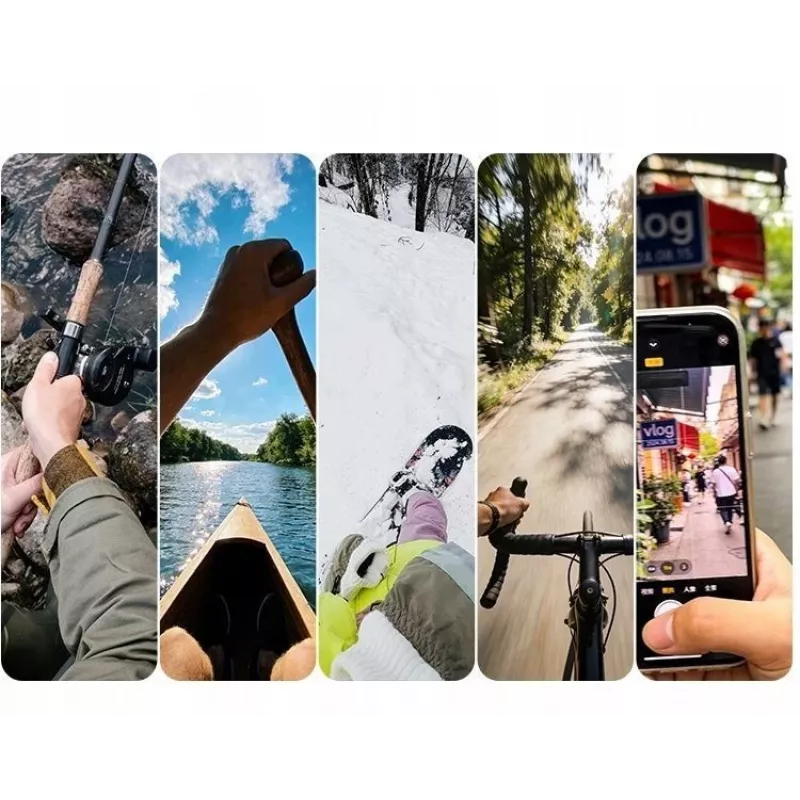 ULANZI ZJ09 magnetinis kaklo laikiklis veiksmo kameroms - 360° sukamasis, laisvų rankų POV, lankstus silikoninis dirželis, tinka GoPro/DJI/Insta360