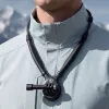 ULANZI ZJ09 magnetinis kaklo laikiklis veiksmo kameroms - 360° sukamasis, laisvų rankų POV, lankstus silikoninis dirželis, tinka GoPro/DJI/Insta360