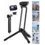 ULANZI MA70 magnetinis mini trikojis su rankena, skirtas DJI Osmo Action 3/4/5 Pro, GoPro, Insta360 ir išmaniesiems telefonams - juodas