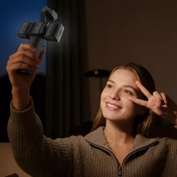 ULANZI LM06 dviguba magnetinė LED papildoma šviesa, skirta DJI Osmo Pocket 3/4, 2500K-9000K, CRI≥95, 800mAh