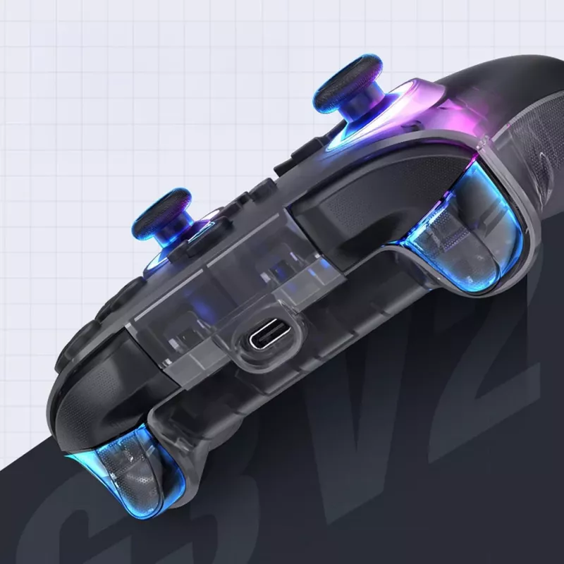 Machenike G3 V2 belaidis žaidimų pultas, skirtas PC, Switch, mobiliesiems - juodas