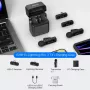 BOYA BY-V3 Combo 2,4 GHz belaidė mikrofono sistema su 2 siųstuvais ir 2 imtuvais (Lightning ir USB-C) - juoda