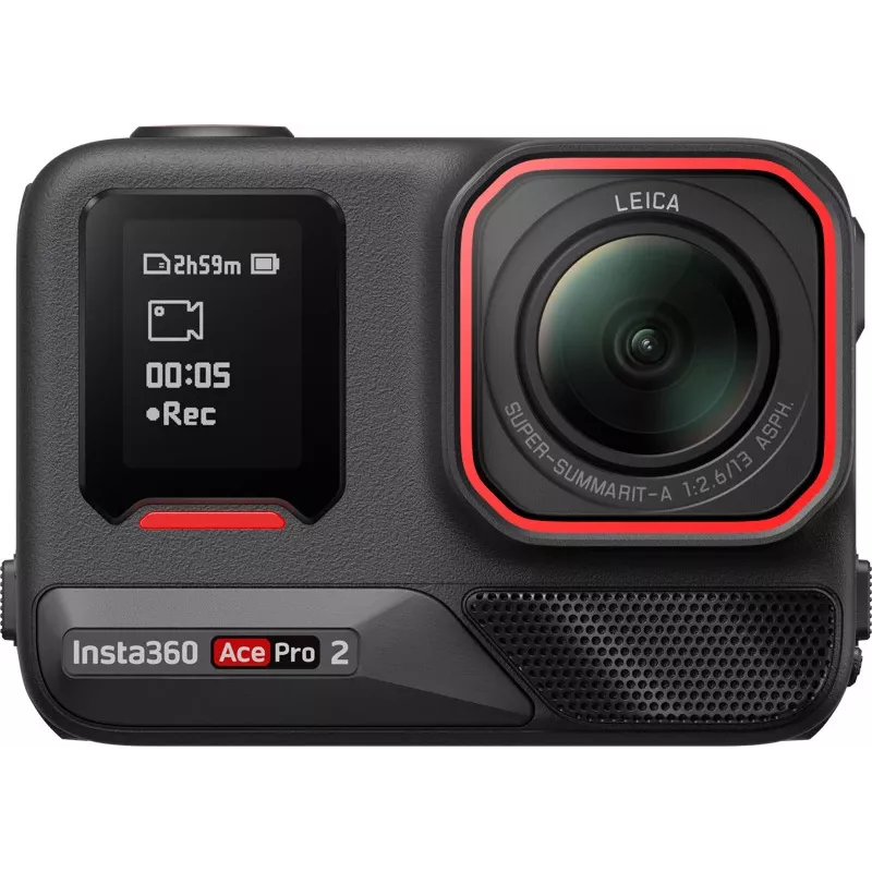 Insta360 Ace Pro 2 dvigubos baterijos veiksmo kamera - 8K vaizdo įrašas, Leica objektyvas, FlowState stabilizacija