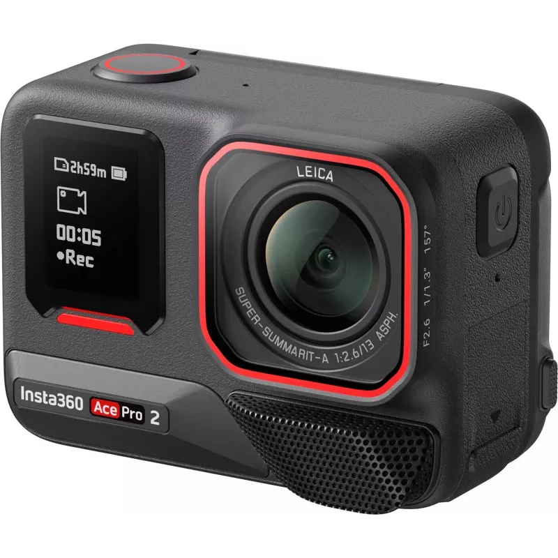 Insta360 Ace Pro 2 dvigubos baterijos veiksmo kamera - 8K vaizdo įrašas, Leica objektyvas, FlowState stabilizacija