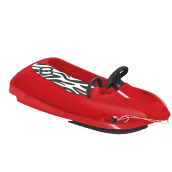 Hamax Sno Zebra Red/Black Nartosans sniego rogučių lenktynininkas su vairo ir rankiniu stabdžiu
