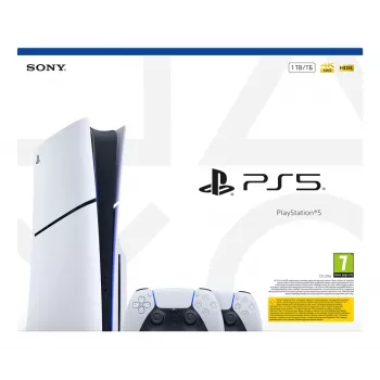 Sony PlayStation 5 Slim Disc Edition 1TB konsolė – balta ir juoda
