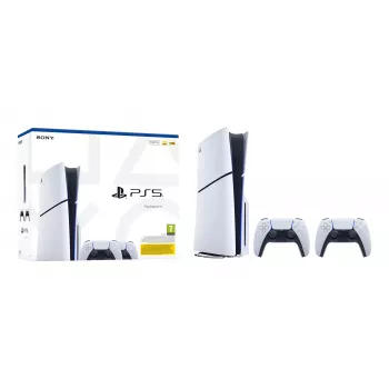 Sony PlayStation 5 Slim Disc Edition 1TB konsolė – balta ir juoda