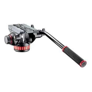 Manfrotto MVH502AH skysčio vaizdo galvutė su plokščiu pagrindu, 4kg apkrova, 75mm pagrindas, juoda