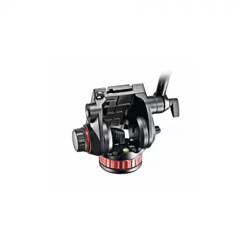 Manfrotto MVH502AH skysčio vaizdo galvutė su plokščiu pagrindu, 4kg apkrova, 75mm pagrindas, juoda