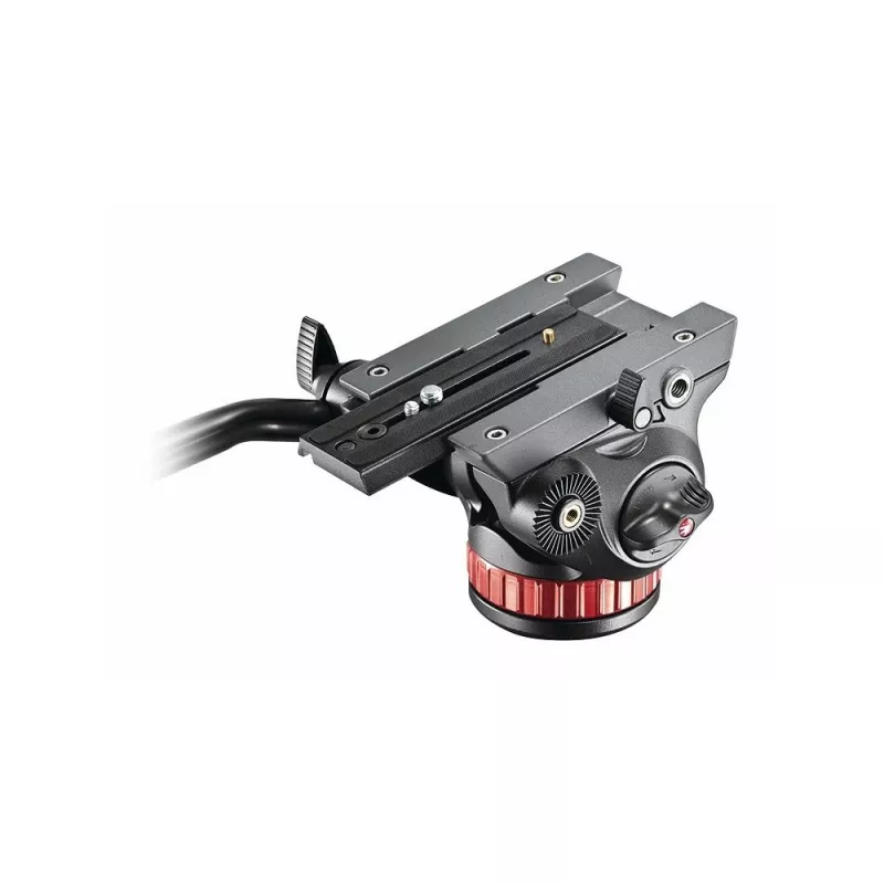 Manfrotto MVH502AH skysčio vaizdo galvutė su plokščiu pagrindu, 4kg apkrova, 75mm pagrindas, juoda