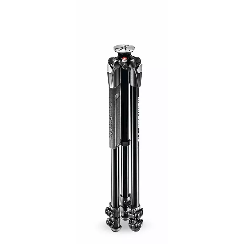 Manfrotto 290 Xtra aliumininis trikojis su 3 sekcijų kojomis, 3 krypčių galvutė neįeina, juodas, MT290XTA3