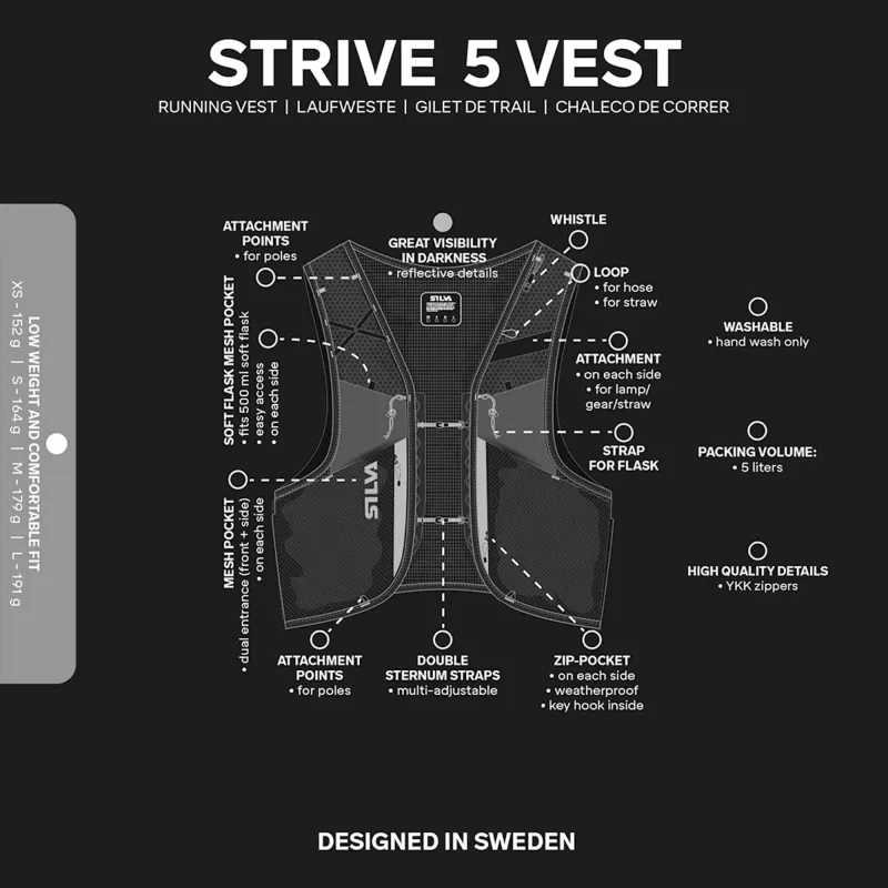 Silva Strive 5 bėgimo liemenė žalia XS
