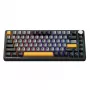 MACHENIKE K600-B82W 75% belaidė mechaninė žaidimų klaviatūra, 82 klavišai, Gateron Silver, RGB, PBT, karštai keičiami jungikliai, juoda