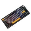 MACHENIKE K600-B82W 75% belaidė mechaninė žaidimų klaviatūra, 82 klavišai, Gateron Silver, RGB, PBT, karštai keičiami jungikliai, juoda