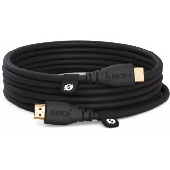 RODE HDMICABLE3M 3 m didelės spartos HDMI laidas su Ethernet, 4K 60Hz, HDR, 18Gbps, auksu padengti jungtys