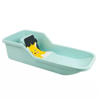 HAMAX Baby Bob Mint Sled 501032 – atsparus šalčiui HDPE vaikiškos rogutės su 3 taškų diržais ir tempimo virve, iki 20 kg