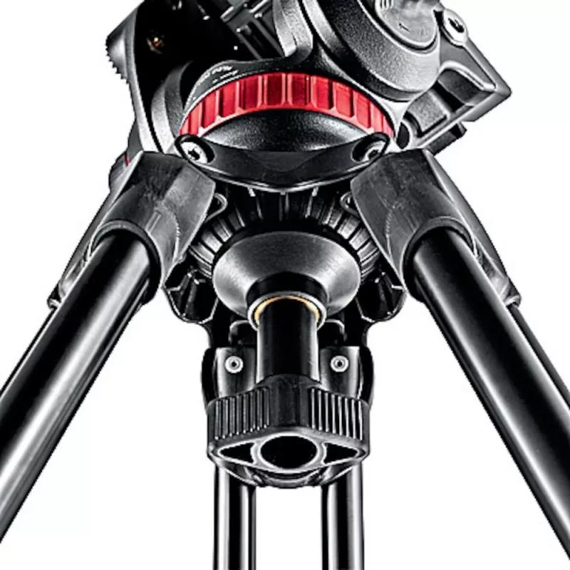 Manfrotto MVT502AM aliumininis video trikojis su skysčio pagrindu, 3 sekcijos, 4 kg keliamoji galia, 169 cm maksimalus aukštis, juodas