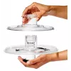 OXO Good Grips Glass Salad Spinner 2-in-1 su serviravimo dubeniu, 5,5 Qt, skaidrus/baltas