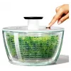 OXO Good Grips Glass Salad Spinner 2-in-1 su serviravimo dubeniu, 5,5 Qt, skaidrus/baltas