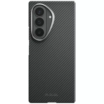 PITAKA Edge dėklas Samsung Galaxy Z Fold 8 Ultra – aramidinio pluošto apsauginis dangtelis, juodas/pilkas (Overture Black)