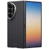 PITAKA Edge dėklas Samsung Galaxy Z Fold 8 Ultra – aramidinio pluošto apsauginis dangtelis, juodas/pilkas (Overture Black)