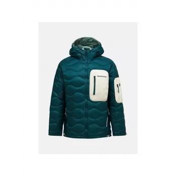 PEAK PERFORMANCE vyriška Helium Utility pūkinė striukė su gobtuvu Forest Night L
