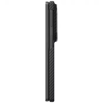 PITAKA Edge dėklas, skirtas Samsung Galaxy Z Fold8 – juodai/pilka aramidinio pluošto, suderinamas su MagSafe