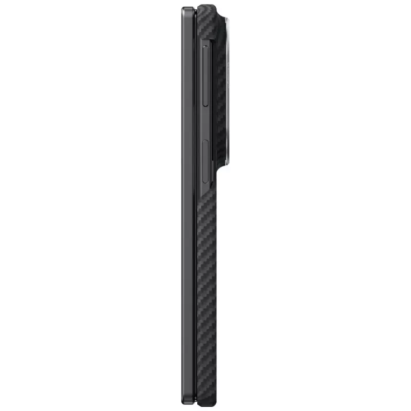 PITAKA Edge dėklas, skirtas Samsung Galaxy Z Fold8 – juodai/pilka aramidinio pluošto, suderinamas su MagSafe