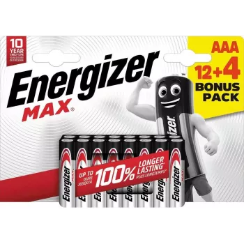 Energizer Max Micro AAA šarminės baterijos 1,5 V, 16 vnt. pakuotė (E303341000)