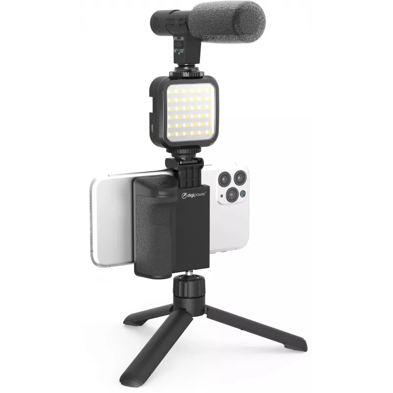 DigiPower DPS-VLG4 Vlogų rinkinys su LED šviesa ir mikrofonu