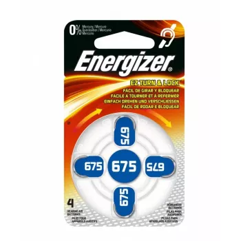 Energizer cinko oro klausos aparatų baterijos, 675 dydis (AZ675DP-4 TL4)