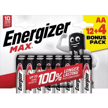 Energizer Max 316920 AA Mignon šarminė baterija, 1,5 V, 16 vienetų paketas