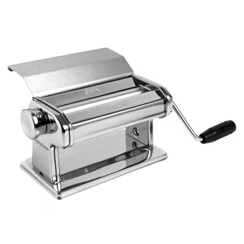 Marcato Atlas 180 Slide makaronų mašinėlė, chromuotas plienas, 10 storio nustatymų, fettuccine ir tagliolini pjaustytuvai, mechaninė